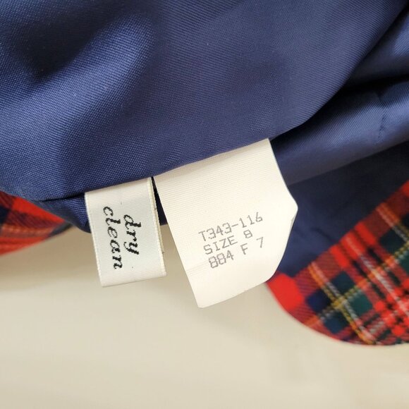 Pendleton Vintage Red Tartan Plaid Wool Blazer - Picture 4 of 5